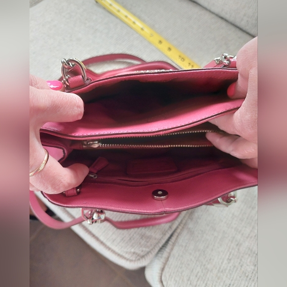 Coach Shoulder Bag with Silver Hardware Pink - Picture 6 of 10